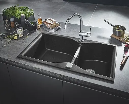 Мойка кухонная Grohe K700-90 черный гранит 31658AP0