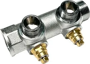 Коллектор регулирующий проходной 2 отвода ¾"в/н x ½"н Uni-fitt 414C3220 Коллектор регулирующий проходной 2 отвода ¾"в/н x ½"н Uni-fitt 414C3220, 4