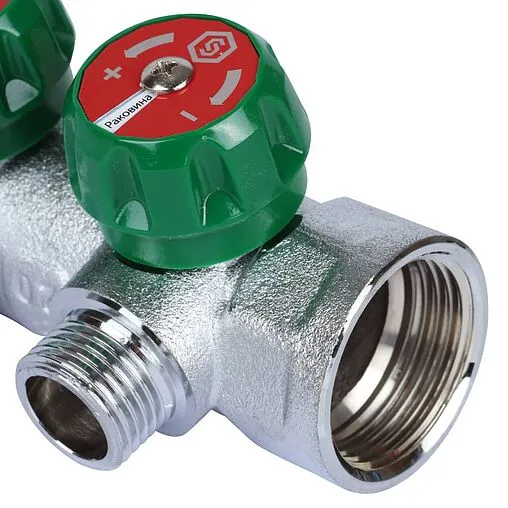 Коллектор регулирующий проходной 4 отвода 1&quot;в/н x ½&quot;н Stout SMB-6849-011204