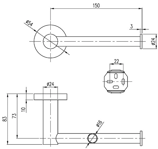 Держатель для запасных рулонов Villeroy&amp;Boch Elements-Tender хром TVA15101400061