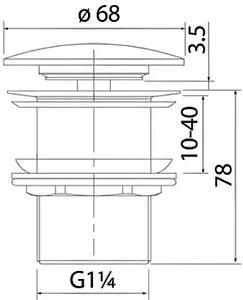 Выпуск автоматический для раковины без перелива IDDIS Optima Home чёрный матовый OPHBM00i88 Выпуск автоматический для раковины без перелива IDDIS Optima Home чёрный матовый OPHBM00i88, 2