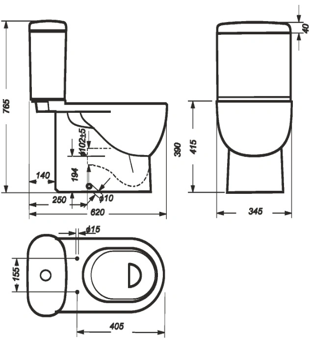 Унитаз-компакт Sanita Luxe Art Comfort белый WC.CC/Art/2-DM/WHT.G/S1