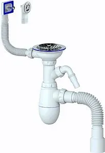 Сифон бутылочный для мойки с переливом Unicorn В427 Сифон бутылочный для мойки с переливом Unicorn В427, 1