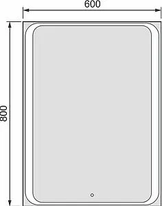 Зеркало с подсветкой Jorno Modul 65 белый Mоl.02.60/W Зеркало с подсветкой Jorno Modul 65 белый Mоl.02.60/W, 2