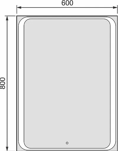 Зеркало с подсветкой Jorno Modul 65 белый Mоl.02.60/W