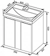 Тумба-умывальник Aquanet Клио 60 дуб кантри/белый 00195719+00187812