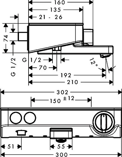Термостат для ванны Hansgrohe ShowerTablet Select 300 хром 13151000 Термостат для ванны Hansgrohe ShowerTablet Select 300 хром 13151000