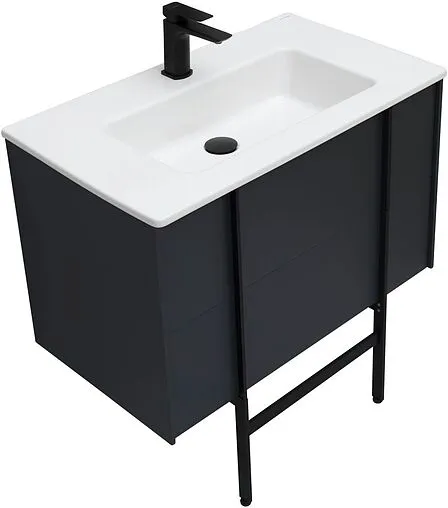 Тумба-умывальник подвесная Allen Brau Reality 80 антрацит 1.32005.AM+