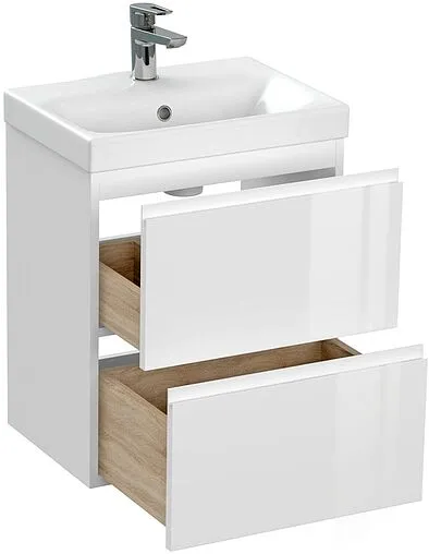 Тумба-умывальник подвесная Cersanit Moduo Slim 50 белый 64124+S-UM-MOD50SL/1