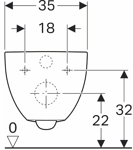 Комплект 6 в 1 Geberit Acanto 500.128.21.A с кнопкой Delta 51 хром глянцевый
