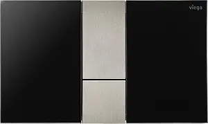 Клавиша смыва для унитаза Viega Prevista Visign for Style 24 8614.1 773328 кнопки/нержавеющая сталь, панель/черный глянцевый Клавиша смыва для унитаза Viega Prevista Visign for Style 24 8614.1 773328 кнопки/нержавеющая сталь, панель/черный глянцевый, 1