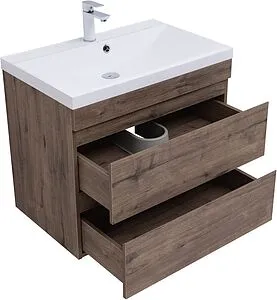 Тумба-умывальник подвесная Aquanet Нота New 75 дуб веллингтон/табак 00334192+00281221 Тумба-умывальник подвесная Aquanet Нота New 75 дуб веллингтон/табак 00334192+00281221, 4