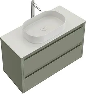 Тумба-умывальник подвесной Allen Brau Fantasy 2.0 100 олива 1.11003.CGM 2.0+, 5