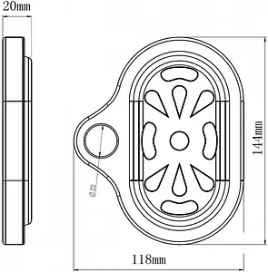 Мыльница Swedbe Calypso хром 5037 Мыльница Swedbe Calypso хром 5037, 2