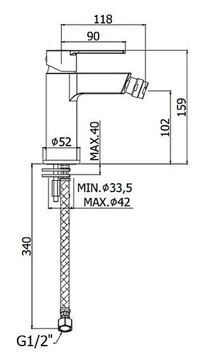 Смеситель для биде Paffoni Ringo белый матовый RIN131BO