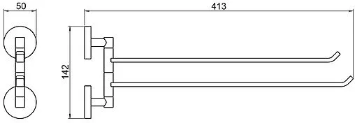 Полотенцедержатель Aquatek Бетта чёрный матовый AQ4613MB