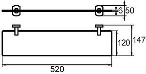 Полка Milardo Neva хром NEVSMG0M44 Полка Milardo Neva хром NEVSMG0M44, 2
