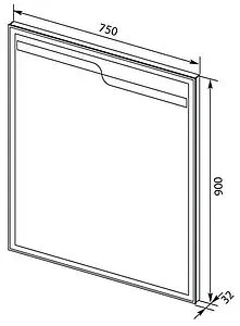 Зеркало с подсветкой Aquanet Модена 75 белый 00198492 Зеркало с подсветкой Aquanet Модена 75 белый 00198492, 2