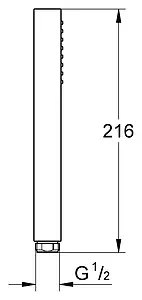 Лейка ручного душа Grohe Euphoria Cube Stick хром 27699000 Лейка ручного душа Grohe Euphoria Cube Stick хром 27699000, 2