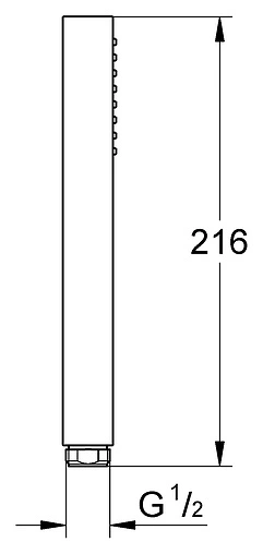 Лейка ручного душа Grohe Euphoria Cube Stick хром 27699000