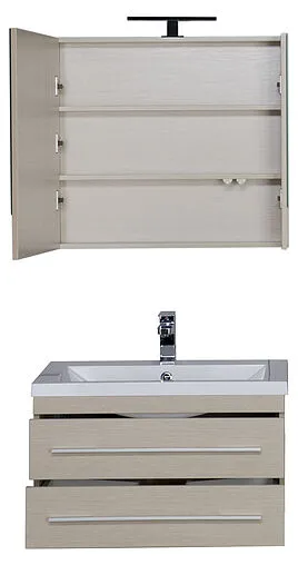 Шкаф-зеркало Aquanet Нота 75 L светлый дуб 00158857