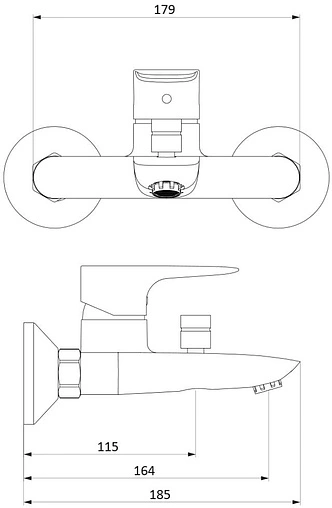 Смеситель для ванны Damixa Origin Evo хром 781000000