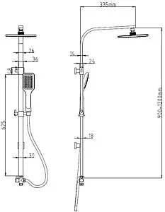 Душевая система без смесителя SMARTsant Квадро хром SM1208AA Душевая система без смесителя SMARTsant Квадро хром SM1208AA, 2