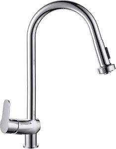 Смеситель для кухни с выдвижным изливом D&K Rhein Marx хром DA1392501 Смеситель для кухни с выдвижным изливом D&K Rhein Marx хром DA1392501, 1