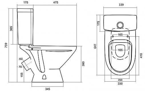 Унитаз-компакт Santek Лига белый 1WH302197