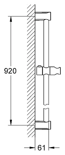 Душевая штанга Grohe Tempesta New Cosmopolitan 90 хром 27522000 Душевая штанга Grohe Tempesta New Cosmopolitan 90 хром 27522000