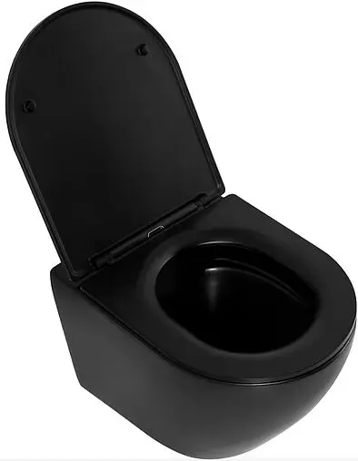 Комплект 5 в 1 BelBagno Colorato BB062CHR-MB/BB062SC-MB/BB002-80/BB007-PR-NERO.M с кнопкой черный матовый