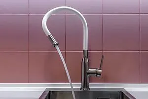 Смеситель для кухни с гибким изливом Omoikiri Yatomi-BN-WH нержавеющая сталь/белый 4994250, 3