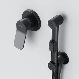 Гигиенический душ со смесителем Am.Pm X-Joy чёрный матовый F40H85A22, 5