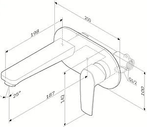 Смеситель для раковины из стены Am.Pm Gem чёрный матовый F90A72222 Смеситель для раковины из стены Am.Pm Gem чёрный матовый F90A72222, 2