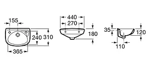 Раковина Roca Ibis 44 белый 320841001, 2