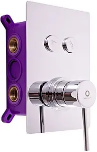 Смеситель для ванны скрытого монтажа Rav Slezak Seina хром SE986BOX, 1