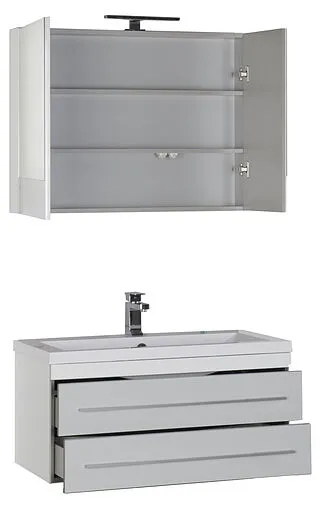 Шкаф-зеркало Aquanet Верона 90 L белый 00172339 Шкаф-зеркало Aquanet Верона 90 L белый 00172339