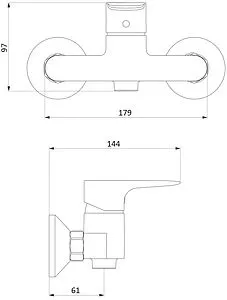 Смеситель для душа Damixa Origin Evo хром 782000000, 2