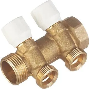 Коллектор регулирующий проходной 2 отвода ¾&quot;в/н x ¾&quot;ек TECE 8730010, 1