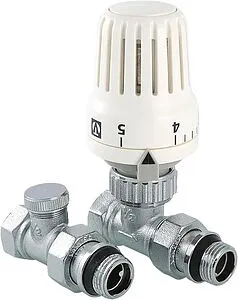 Комплект вентилей терморегулирующих прямых ½" в/н Valtec VT.046.N.04 Комплект вентилей терморегулирующих прямых ½" в/н Valtec VT.046.N.04, 1