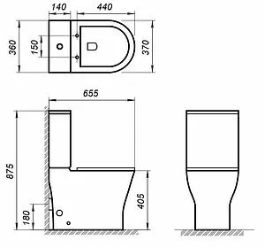 Чаша унитаза BelBagno Acqua белый BB340CPR Чаша унитаза BelBagno Acqua белый BB340CPR, 2