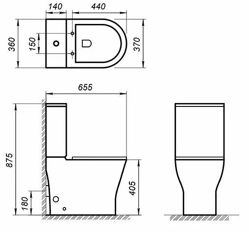 Чаша унитаза BelBagno Acqua белый BB340CPR