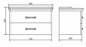 Тумба-умывальник подвесная Comforty Неаполь 80 белый 00004147564CF Тумба-умывальник подвесная Comforty Неаполь 80 белый 00004147564CF, 2