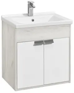 Тумба под умывальник подвесная Aquaton Флай 60 белый/дуб крафт 1A237301FAX10 Тумба под умывальник подвесная Aquaton Флай 60 белый/дуб крафт 1A237301FAX10, 1