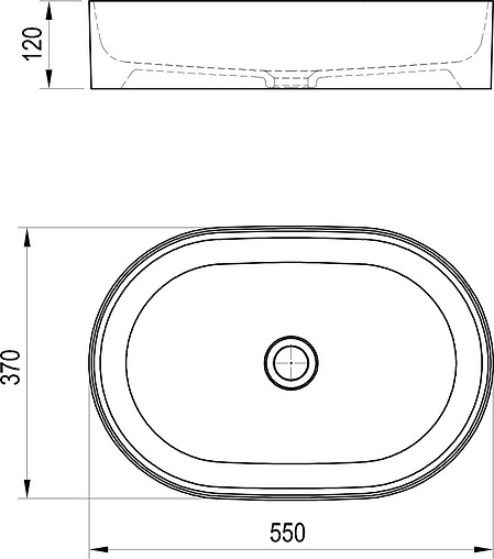 Раковина Ravak Ceramic 55 O Slim белый XJX01155001 Раковина Ravak Ceramic 55 O Slim белый XJX01155001