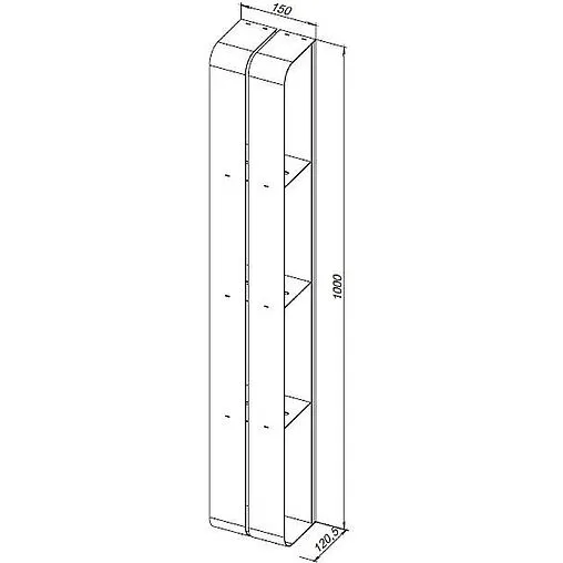 Полка Aquanet Магнум сталь брашированная 00334114