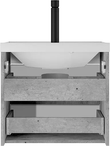 Тумба под умывальник подвесной Домино Loft 60 бетон DL5601T
