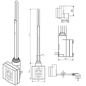 Блок управления Terma KTX4 120-1000 Вт белый WEKT4-K916U, 2