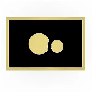 Клавиша смыва для унитаза Sanit SG706 16.721.88..0000 кнопки/золото, панель/стекло черный, 3