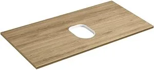 Тумба-умывальник подвесная Aquaton Либерти 90 дуб эльвезия/белый глянец 1A2799K4LYC70, 4